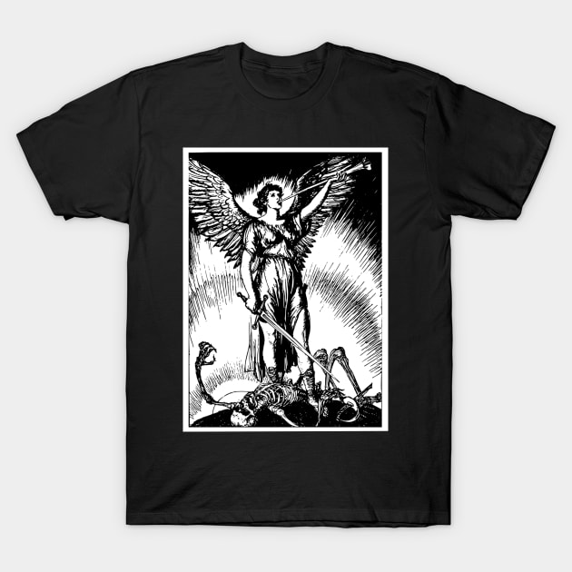 trumpet announce angel T-Shirt by Kololawa Art